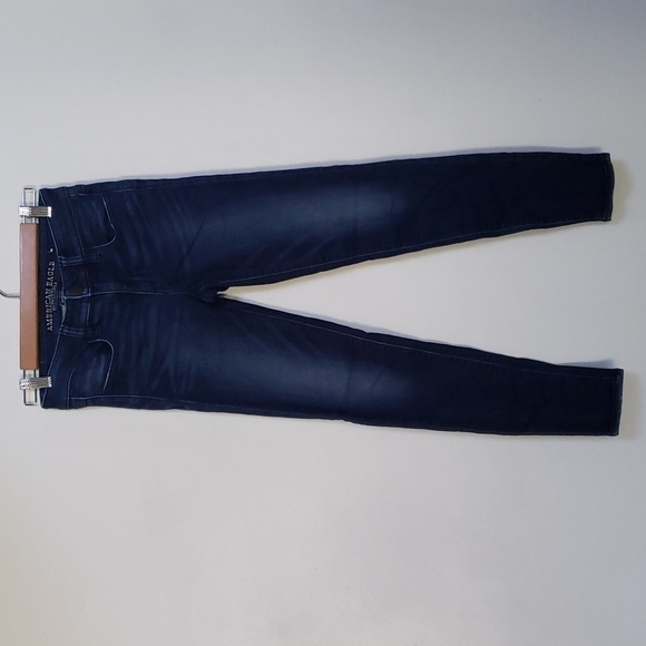 American Eagle Dark Wash Jegging Crop Sz 4 - Picture 1 of 6